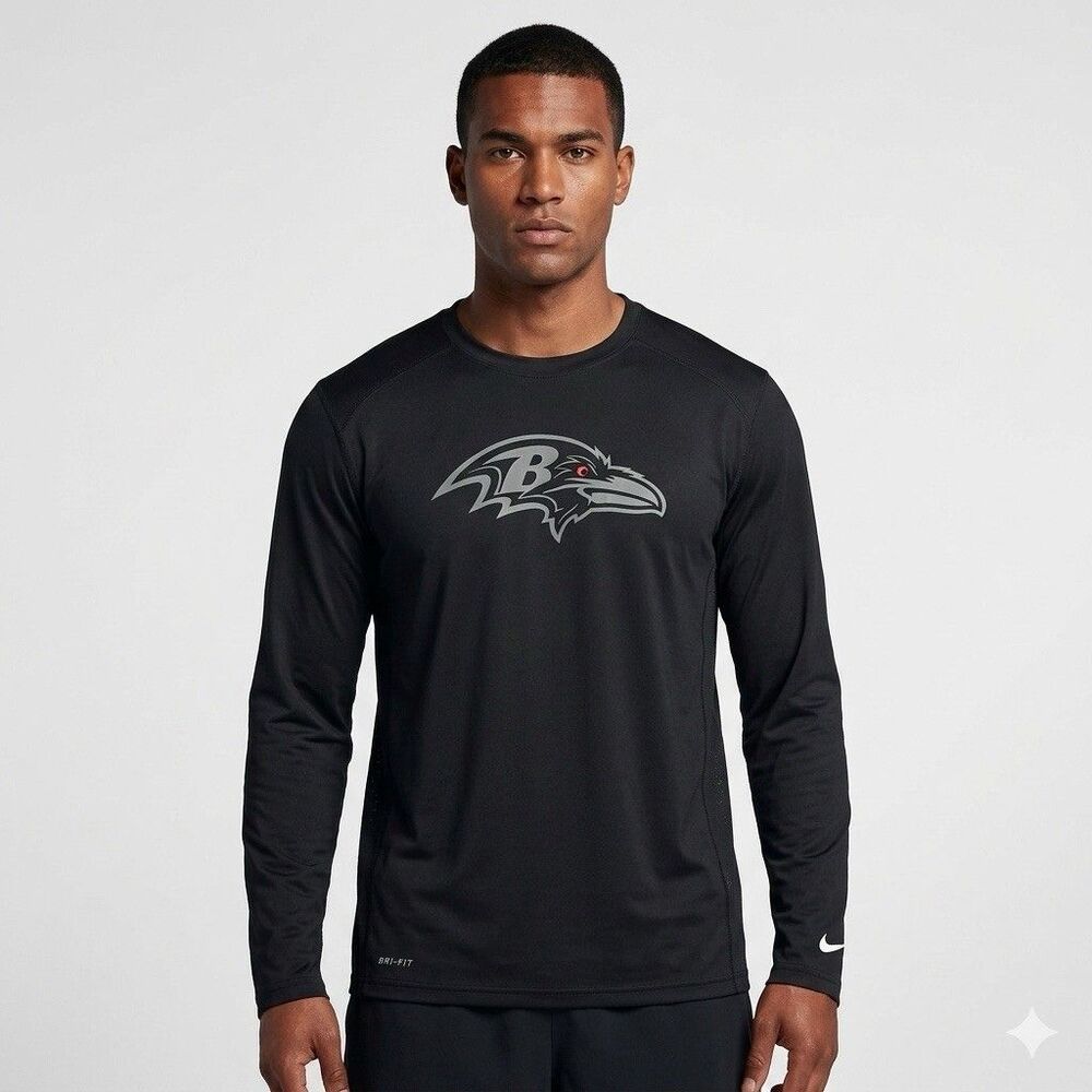Nike Baltimore Ravens XXLT Long Sleeve Dri-FIT Tonal Logo Onfield Team Issue NFL